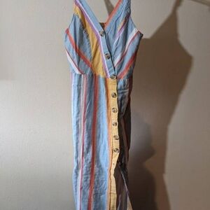 Sandy & Sid Striped Button-Down Dress